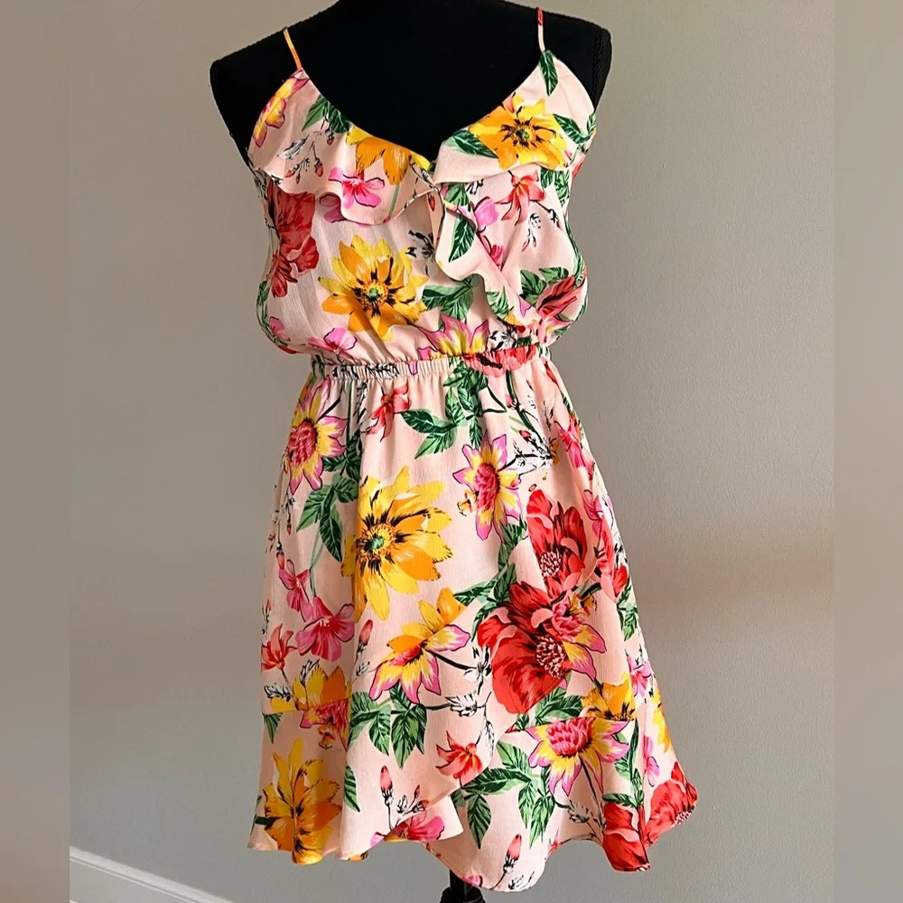 Flora Express Mini Dress with Wrap top in Floral - Picture 2 of 5
